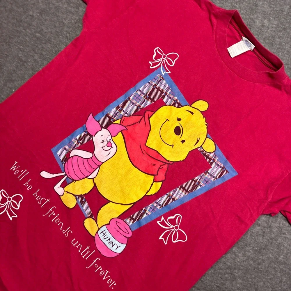 Disney‎ Winnie the Pooh T-Shirt Womens OS Red Vintage Piglet Graphic 3XL USA